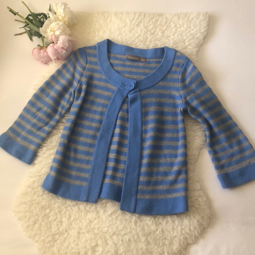 Cropped sleeve cardigan